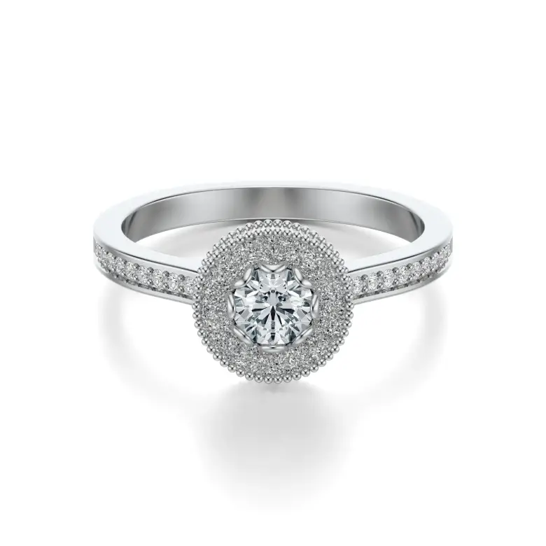 Pierścionek białe złoto z diamentami AJPZ_142